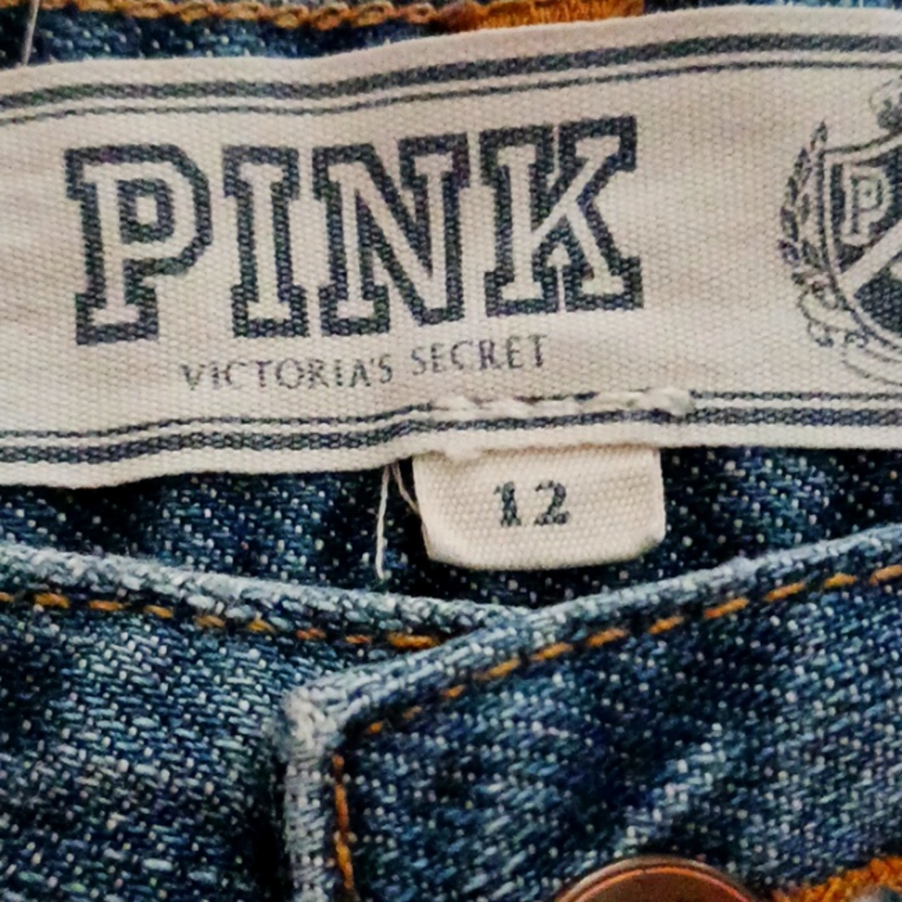 Pink. Blue Jean short